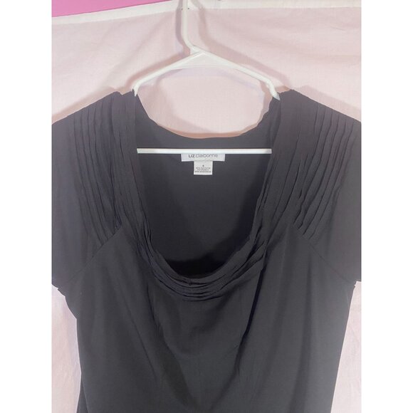 Liz Claiborne Size 4 Black  short sleeve Dress - Picture 3 of 4